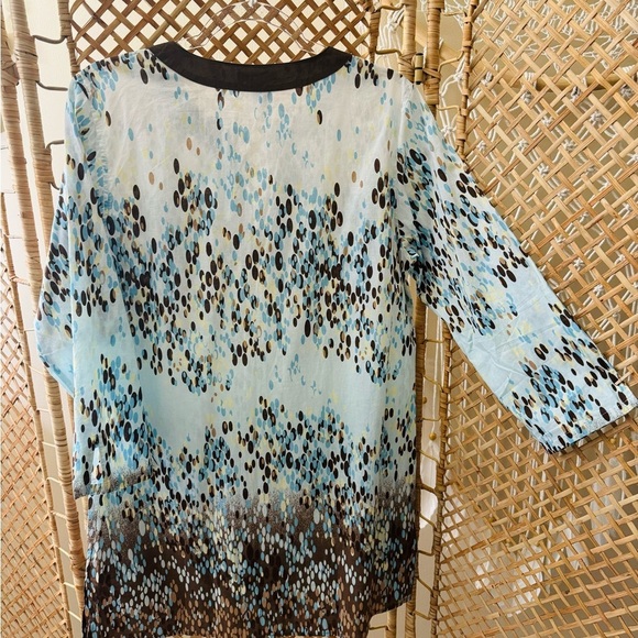 Alfani Cotton Brown Blue Tunic - Picture 6 of 9
